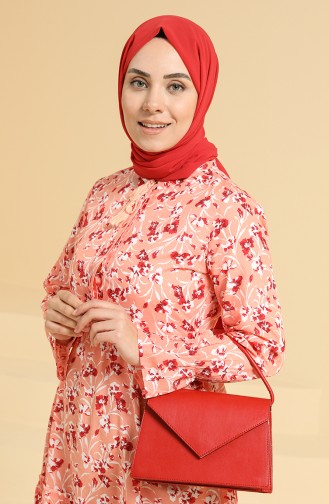 Orange Hijab Dress 10173.Turuncu