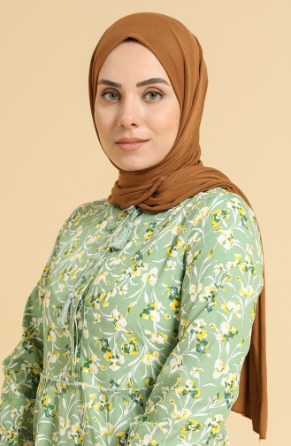 Green Hijab Dress 10173.Yeşil