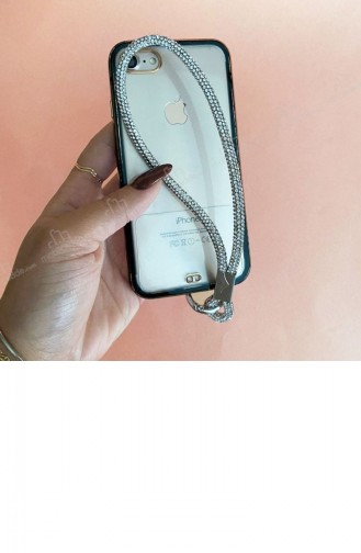 Silver Taşlı Telefon Bilek Askısı