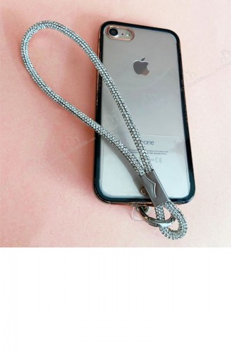 Silver Taşlı Telefon Bilek Askısı