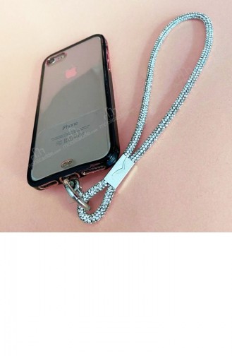 Silver Taşlı Telefon Bilek Askısı