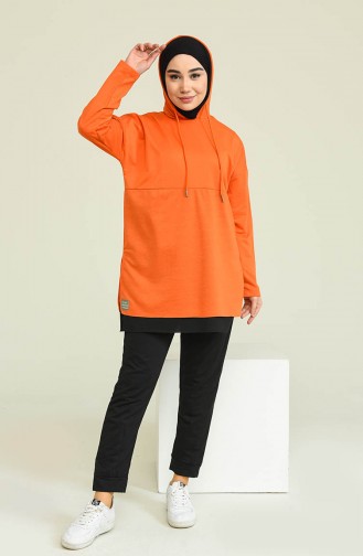 Cotton Tunic Trousers Tracksuit 2030-05 Orange 2030-05