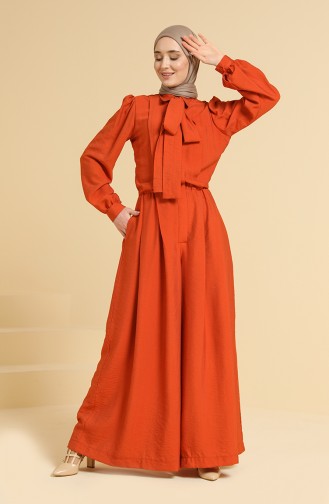 Brick Red Jumpsuits 228336-04