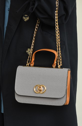 Grau Schultertasche 3597-24