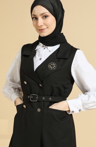 Taş Detaylı Takım Siyah 10727