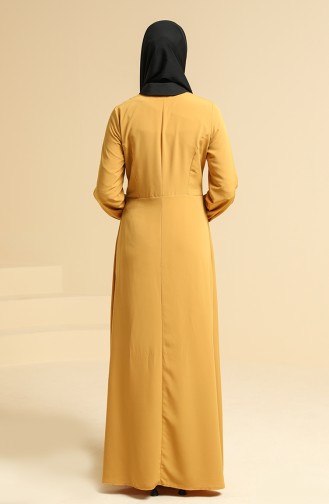 Mustard Hijab Dress 2560-03