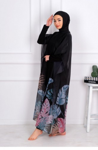 Marina Hijab Pareo P2203-Schwarz 2525