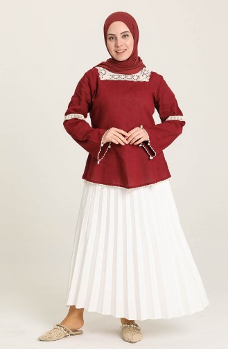 Claret Red Blouse 0017-03