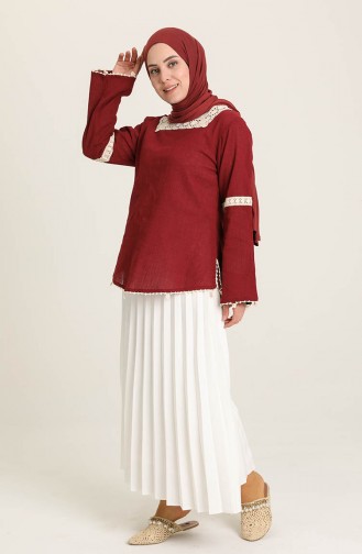 Claret red Blouse 0017-03