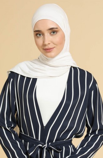 Striped Long Jacket 1008-03 Navy 1008-03