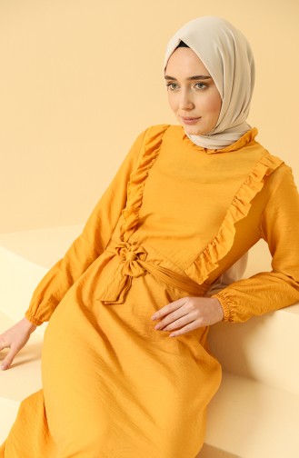 Robe Hijab Moutarde 1755-02