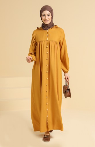 Mustard Hijab Dress 0834-02