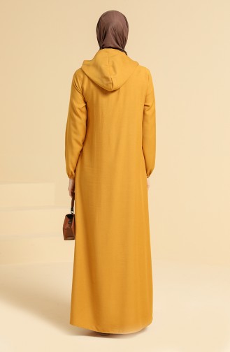 Mustard İslamitische Jurk 0834-02