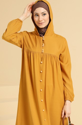 Mustard İslamitische Jurk 0834-02