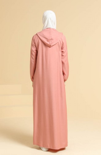 Robe Hijab Rose Pâle 0834-06