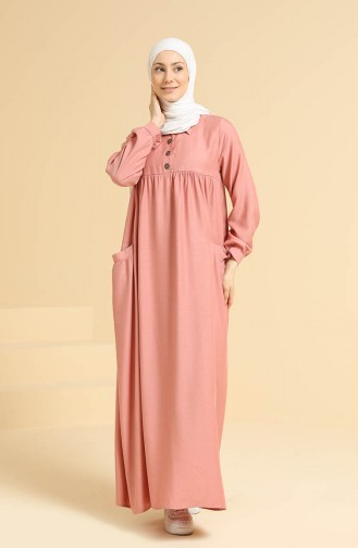 Beige-Rose Hijab Kleider 0837-01