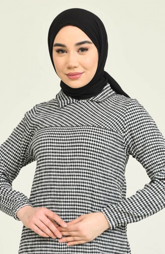 Pötikare Desenli Tunik 5388-06 Siyah