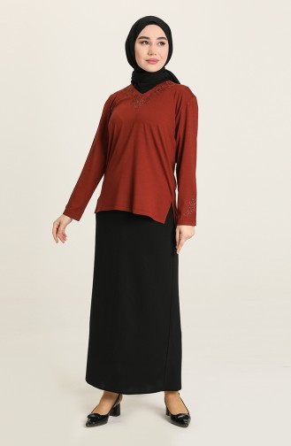 Brick Red Blouse 0348-05