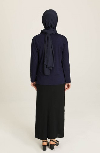 Navy Blue Blouse 0349-02