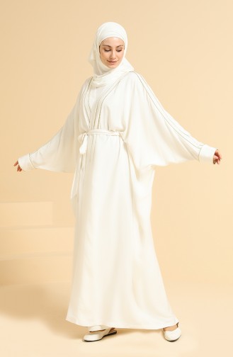 Oyya Cotton Sweatproof Prayer Dress 238414-04 Ecru Gold 238414-04