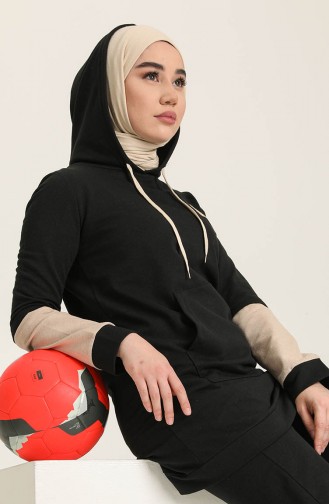 Kanguru Cepli Eşofman Takım 50126-03 Siyah