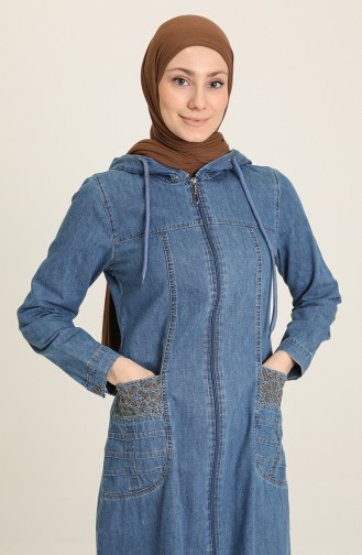 Jeansblau Abayas 9309-02