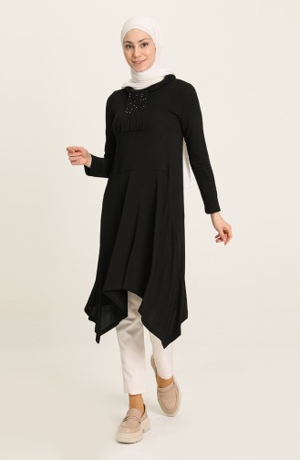 Asymmetric Tunic 37412-02 Black 37412-02