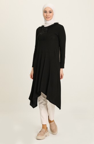 Asymmetrische Tunika 37412-02 Schwarz 37412-02