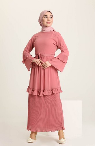 Dusty Rose Hijab Dress 0869-04