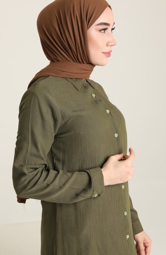 Düğmeli Tunik 6560-02 Haki