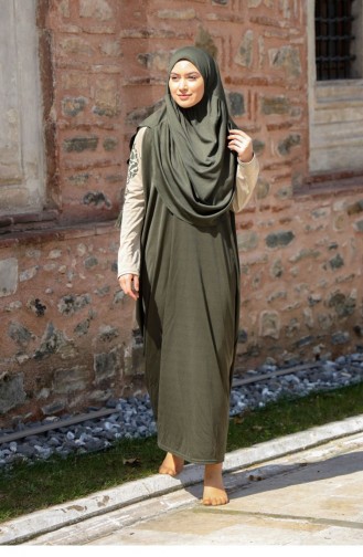 Khaki Prayer Dress 2517