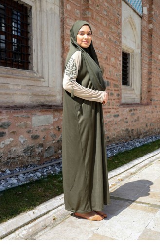Khaki Prayer Dress 2517