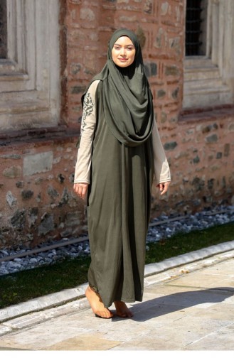 Khaki Prayer Dress 2517