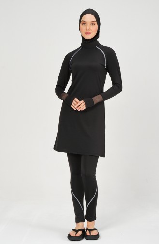Black Swimsuit Hijab 22656-02