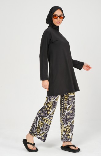 Gelb Hijab Badeanzug 22665-03