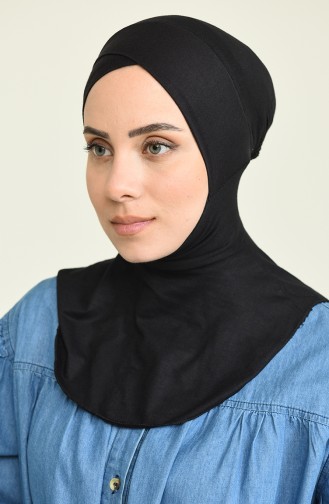 Sefamerve Hijab Bonnet 22 Black Black 22