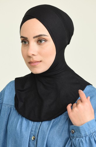 Sefamerve Hijab Bonnet 22 Black Black 22