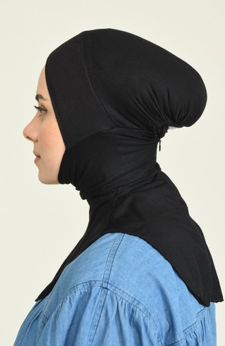 Sefamerve Hijab Bonnet 22 Black Black 22