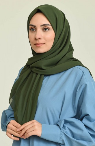 Krep Eşarp 15289-19 Asker Yeşil