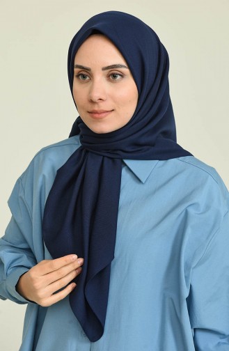 Cotton Düz Eşarp 15300-18 Lacivert