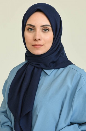 Cotton Düz Eşarp 15300-18 Lacivert