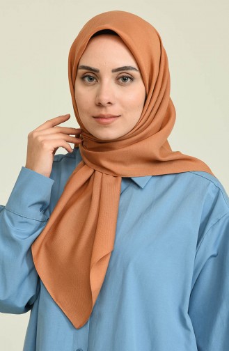 Cotton Düz Eşarp 15300-23 Tarçın Renk