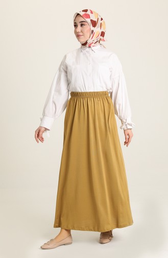Jupe Moutarde Foncé 8473-01