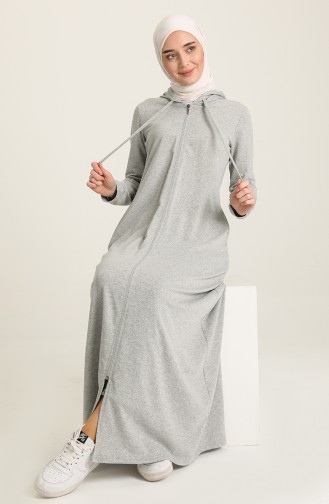 Gray Abaya 3337-07