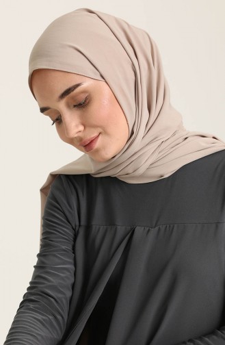 Şifon Detaylı Asimetrik Tunik 1016-03 Füme