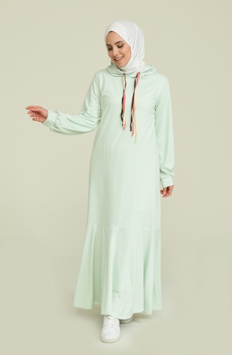 Mint Green Hijab Dress 6005-03