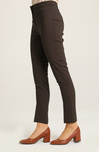 Pantalon Couleur Brun 4000A-01