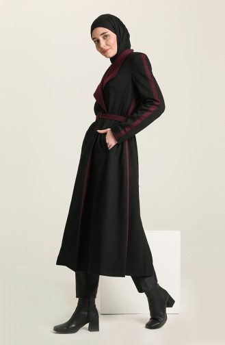 Şükran Pardessus Cape 35643-01 Noir Plum 35643-01