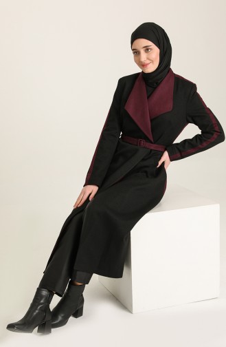 Şükran Pardessus Cape 35643-01 Noir Plum 35643-01