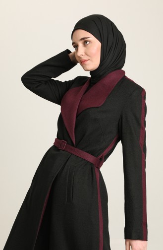 Şükran Pardessus Cape 35643-01 Noir Plum 35643-01